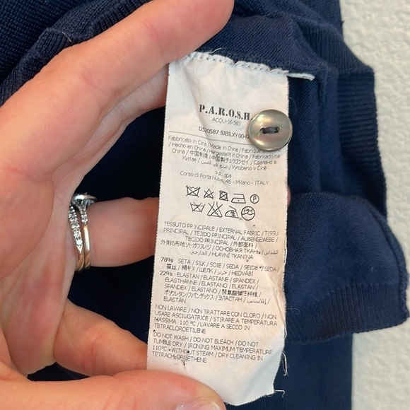 P.A.R.O.S.H. Silk Blend Button Front Cardigan Size X-Small - Picture 5 of 8